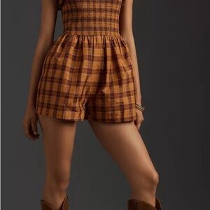 Maeve plaid romper